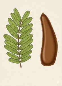 Feuilles: caduques, alternes, composées pennées, formées chez les jeunes de cinq à six paires de grandes folioles opposées un peu pointues au sommet, glabres, sessiles, chez les arbrres agés de quinze à dix-huit paires de folioles oppsées échancrées au sommet