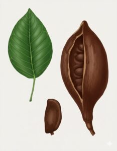 Feuilles: caduques, alternes, simples, à limbe glabre, à huit à douze nérvures latérales pennées, à pétiole.